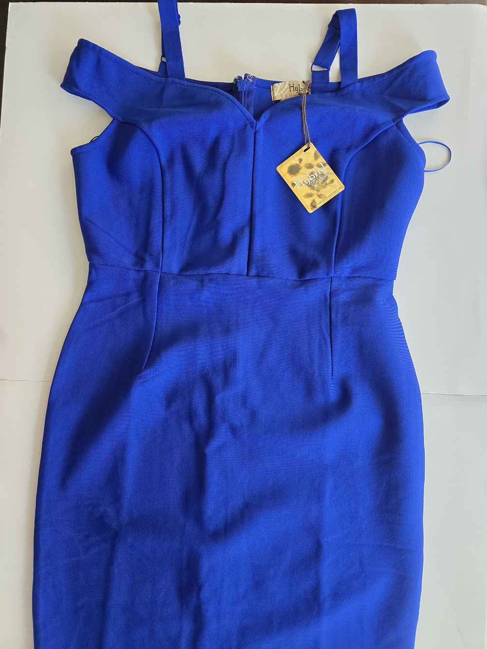 Hybrid & company Cobalt Off-Shoulder Bodycon Dress